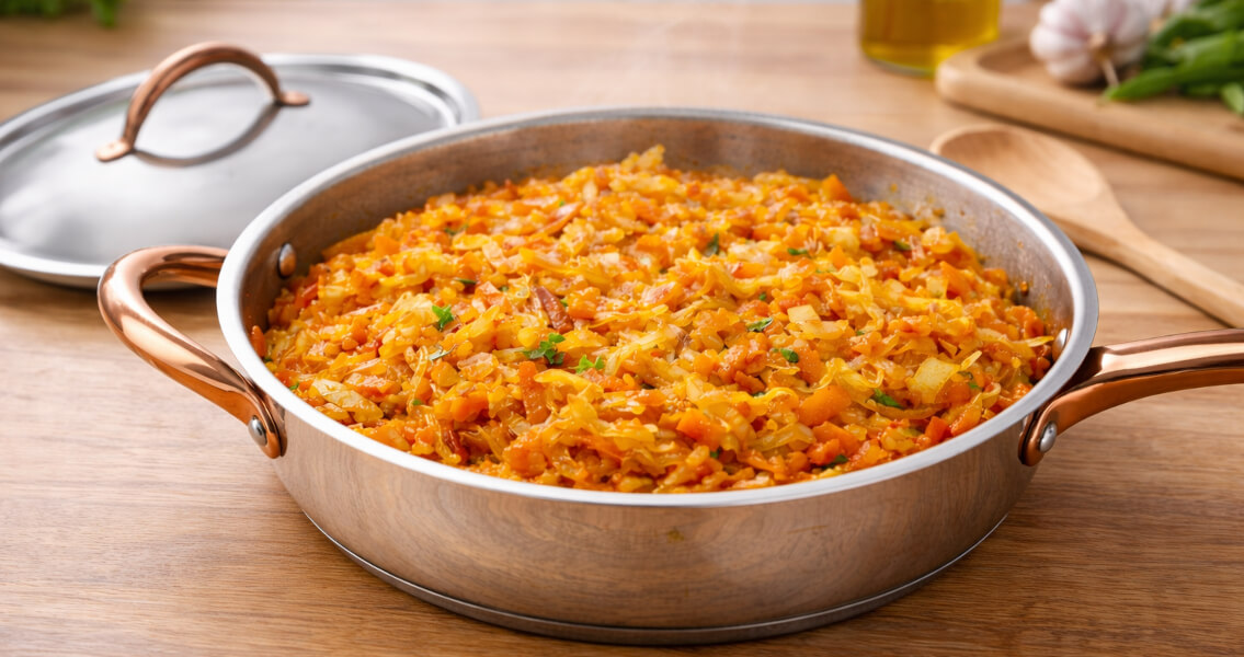 Как приготовить тушеную капусту без мяса