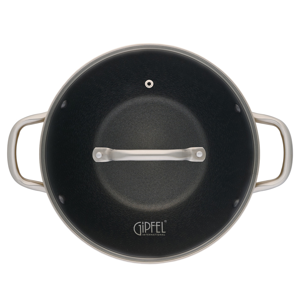 картинка 2145 GIPFEL Кастрюля SELECT ORANGE 26х9,5см/3л со стеклянной крышкой, Материал: чугун, внутреннее 2-х слойное антипригарное покрытие Ilag, снаружи: высокотемпературное покрытие, цвет желтый, ручка: нержавеющая сталь SS 201 от магазина Gipfel