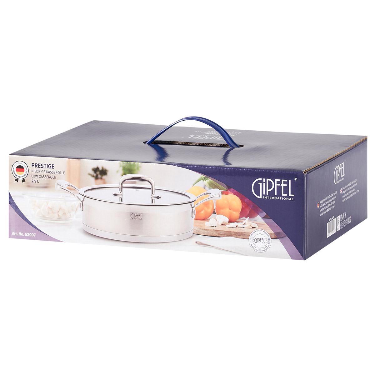 Сотейник из нержавеющей стали Gipfel Prestige 52007 24 см/2,9 л фото