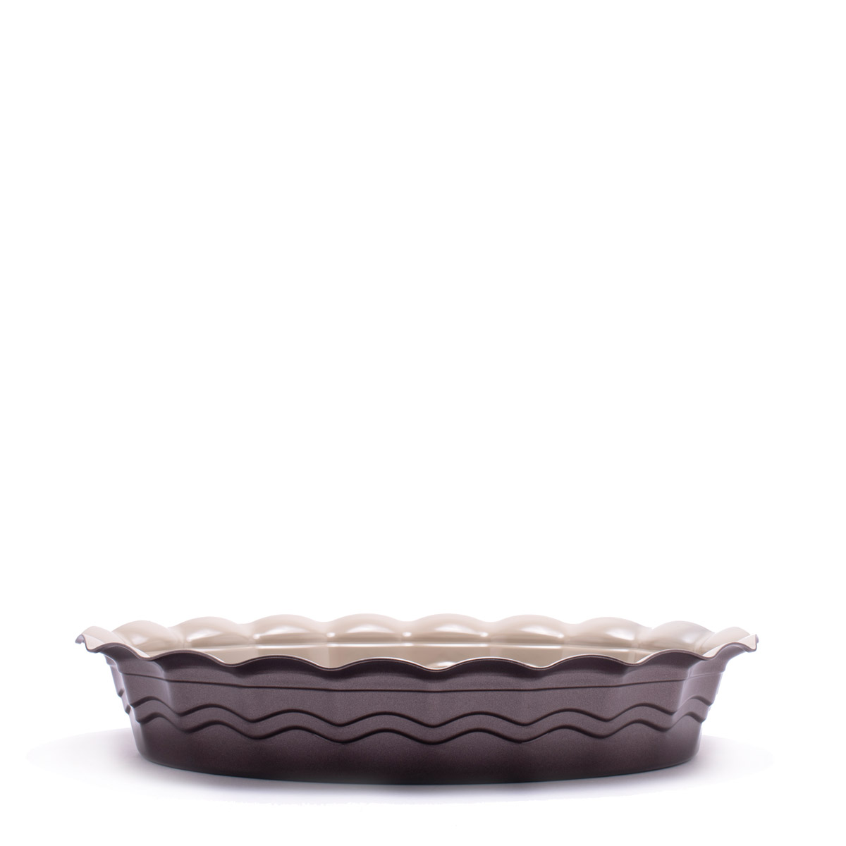 картинка 1894 GIPFEL Форма для выпечки OVEN 42,0x33,0x7,5см овальная с антипригарным покрытием Whitford. Цвет: внутри кремовый, снаружи коричневый. Материал: Углеродистая сталь от магазина Gipfel