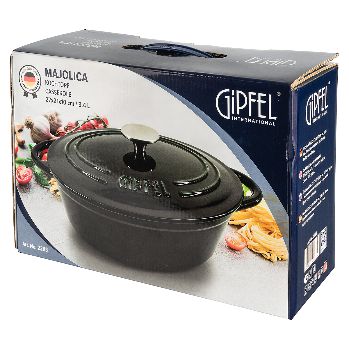 Чугунная кастрюля Gipfel Majolica 2283 27 см/3,4 л фото