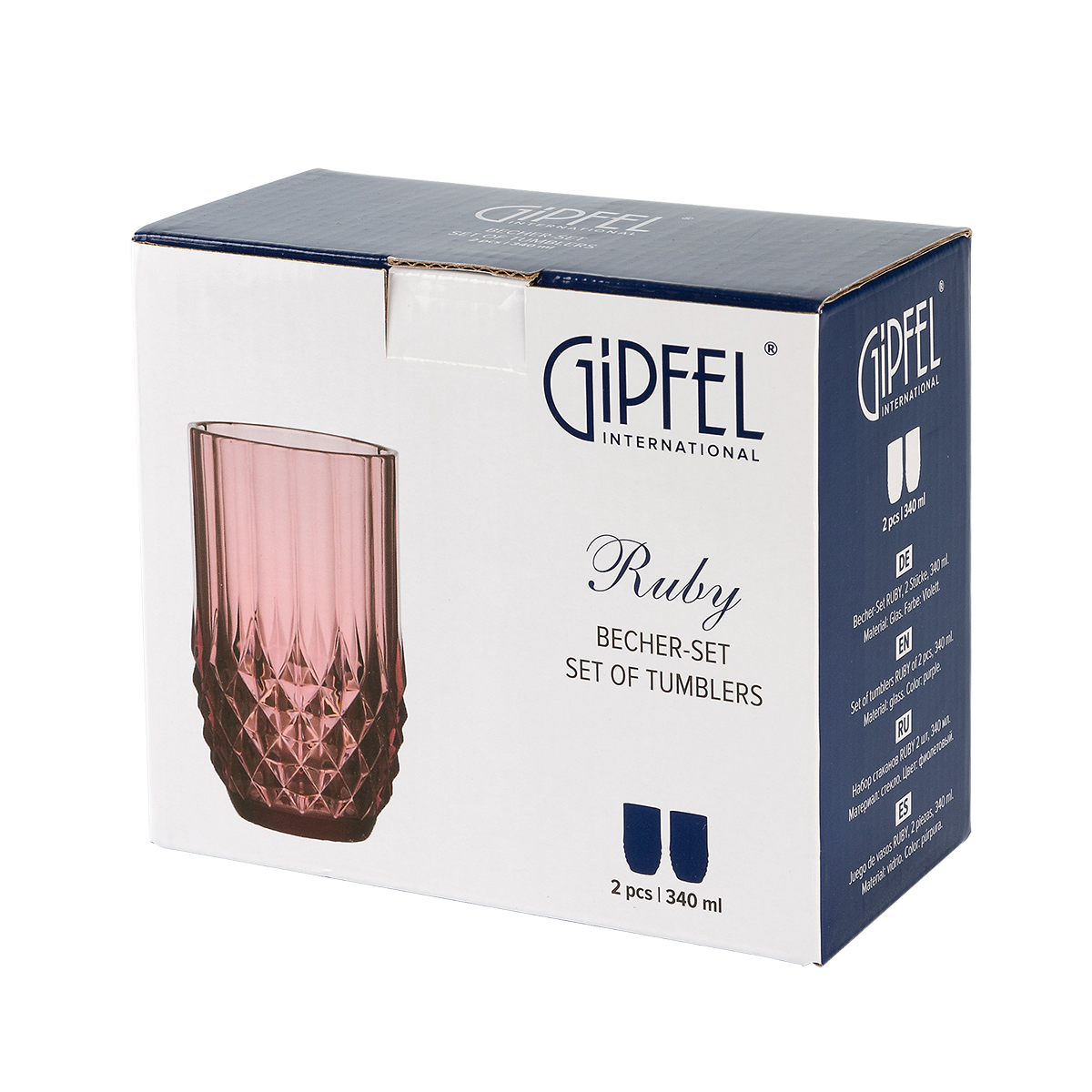 Набор стаканов Gipfel Ruby 51181 340 мл 2 предмета фото