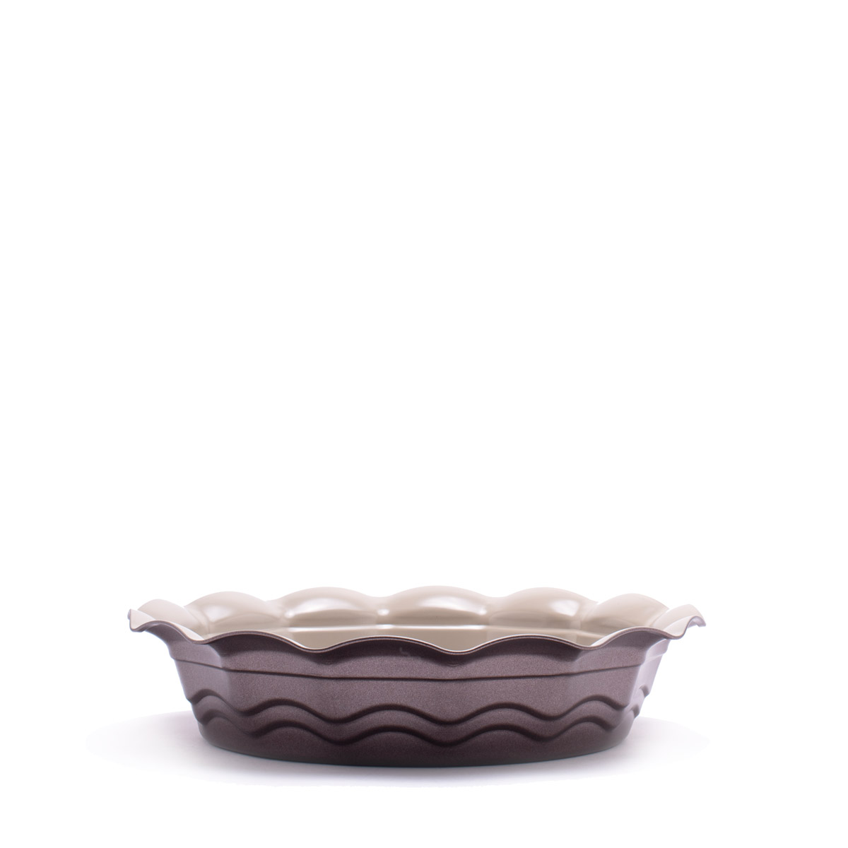 картинка 1893 GIPFEL Форма для выпечки OVEN 27,2x27,2x6,0см круглая с антипригарным покрытием Whitford. Цвет: внутри кремовый, снаружи коричневый. Материал: Углеродистая сталь от магазина Gipfel