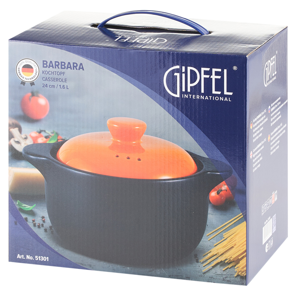 Кастрюля жаропрочная Gipfel Barbara 51301 24 см/1,6 л фото