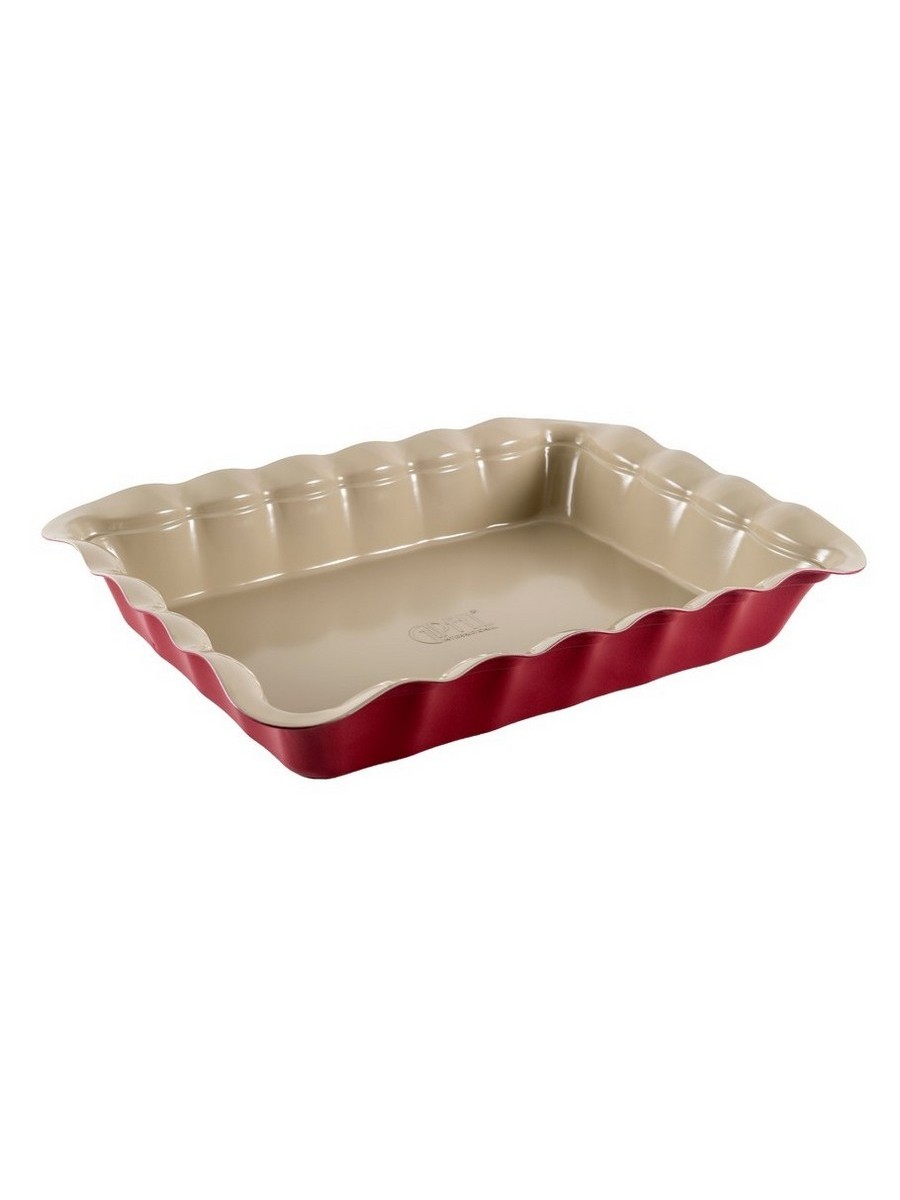 картинка 1891 GIPFEL Форма для выпечки OVEN 38,0x27,5x6,4см прямоугольная с антипригарным покрытием Whitford. Цвет: внутри кремовый, снаружи красный. Материал: Углеродистая сталь от магазина Gipfel