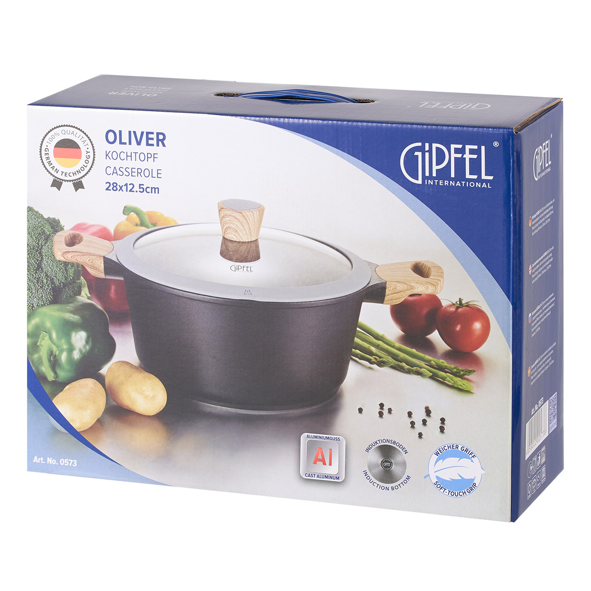 Алюминиевая кастрюля Gipfel Oliver 0573 28 см/6 л фото