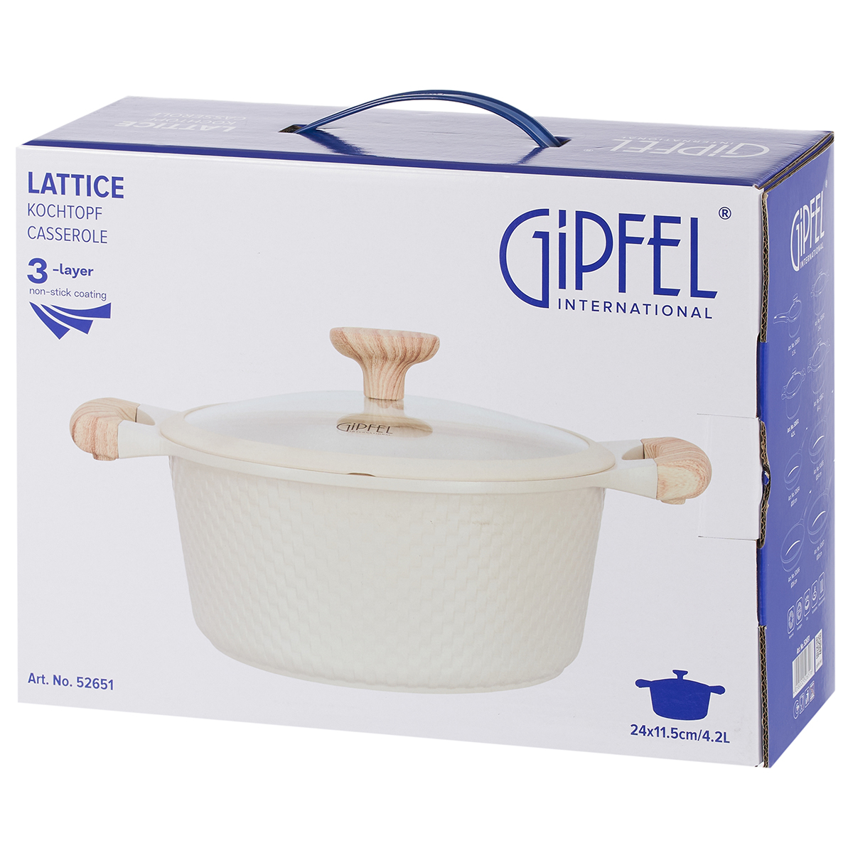 Алюминиевая кастрюля Gipfel Lattice 52651 24 см/4,2 л фото