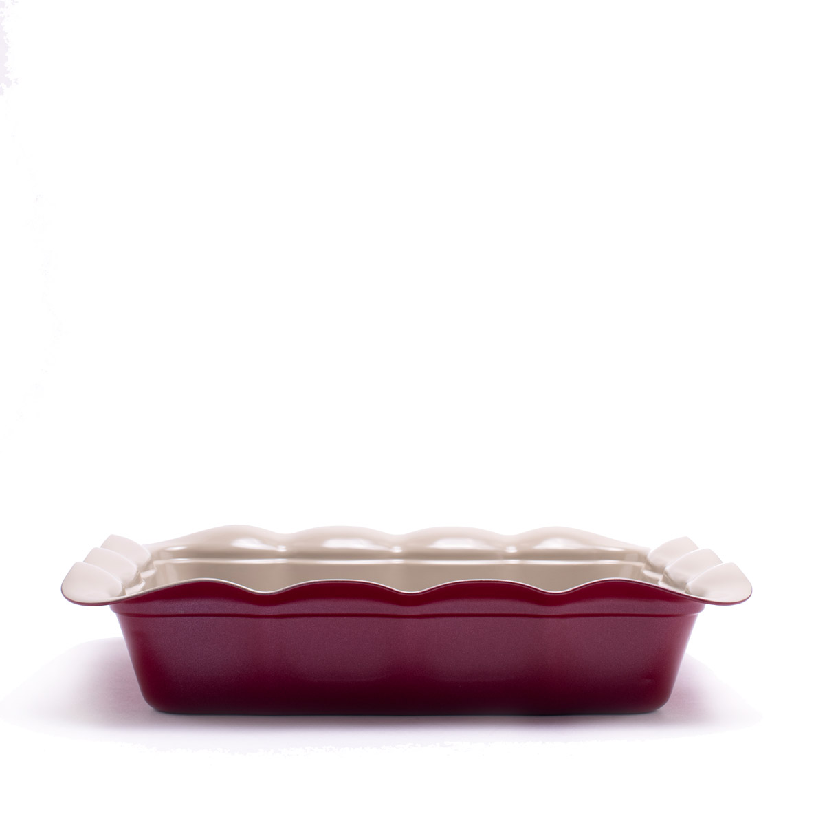 картинка 1890 GIPFEL Форма для выпечки OVEN 29,5x25,5x6,6см прямоугольная с антипригарным покрытием Whitford. Цвет: внутри кремовый, снаружи красный. Материал: Углеродистая сталь от магазина Gipfel