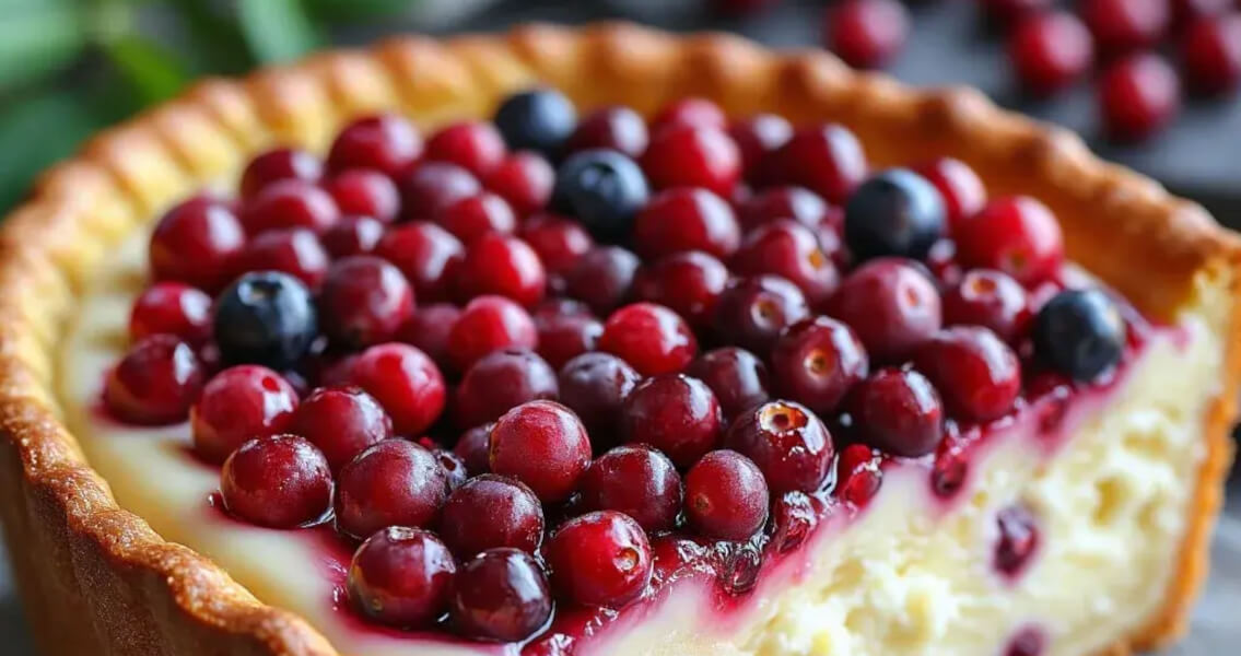 Пирог с брусникой рецепт