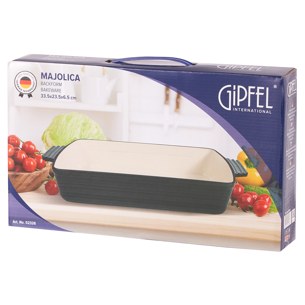 Форма для запекания из чугуна Gipfel Majolica 52326 33,5х23,5х6,5 см фото