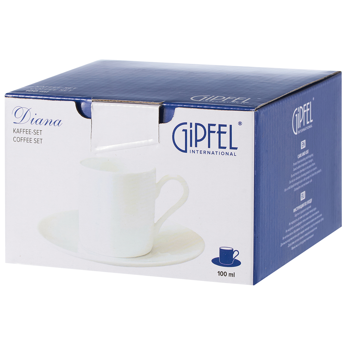 Кофейная пара Gipfel Diana 43233 чашка 100 мл, блюдце 12 см фото