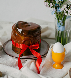 Шоколадный пасхальный кулич
