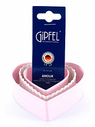 Форма для выпечки печенья Gipfel Amour 0319 7x8 см 6,5x6 см и 5x4,5 см